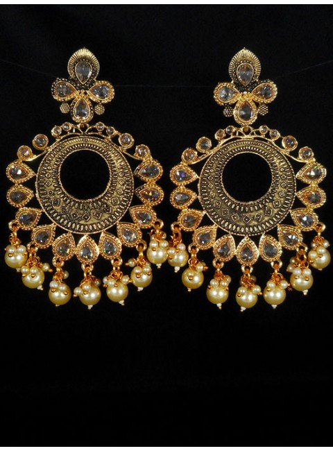 Reverse Ad Earrings With Meenakari Work